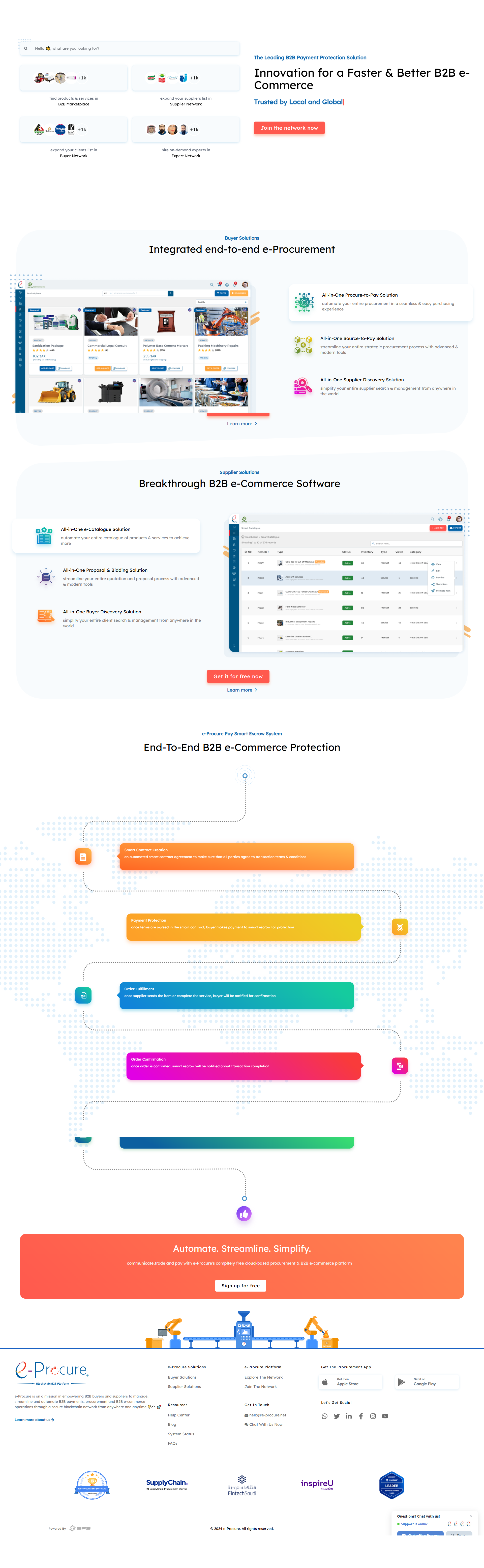 e-Procure B2B Procurement Platform